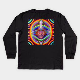 Happy Trails - Trippy Psychedelic Art Kids Long Sleeve T-Shirt